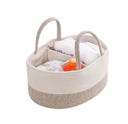 Panier à Couches Tressé – Organisation Élégante pour les Essentiels de Bébé